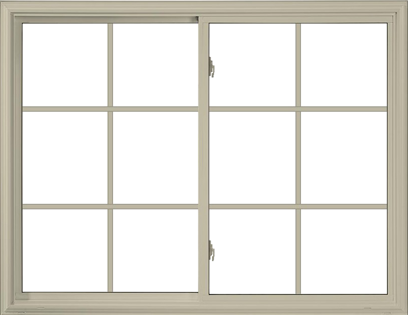Beige sliding replacement window