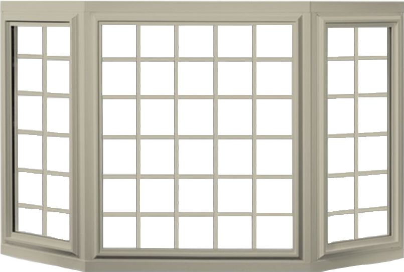 Beige replacement bay window